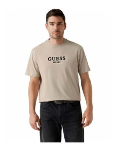 Lettering T-shirt in Beige Logo