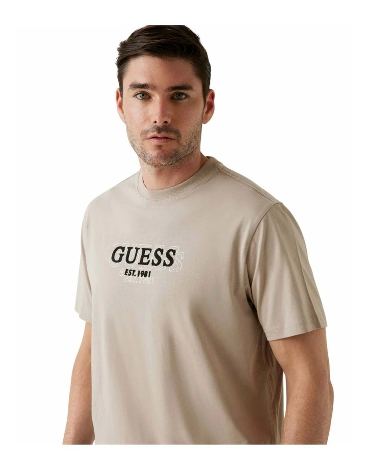 Lettering T-shirt in Beige Logo image 3