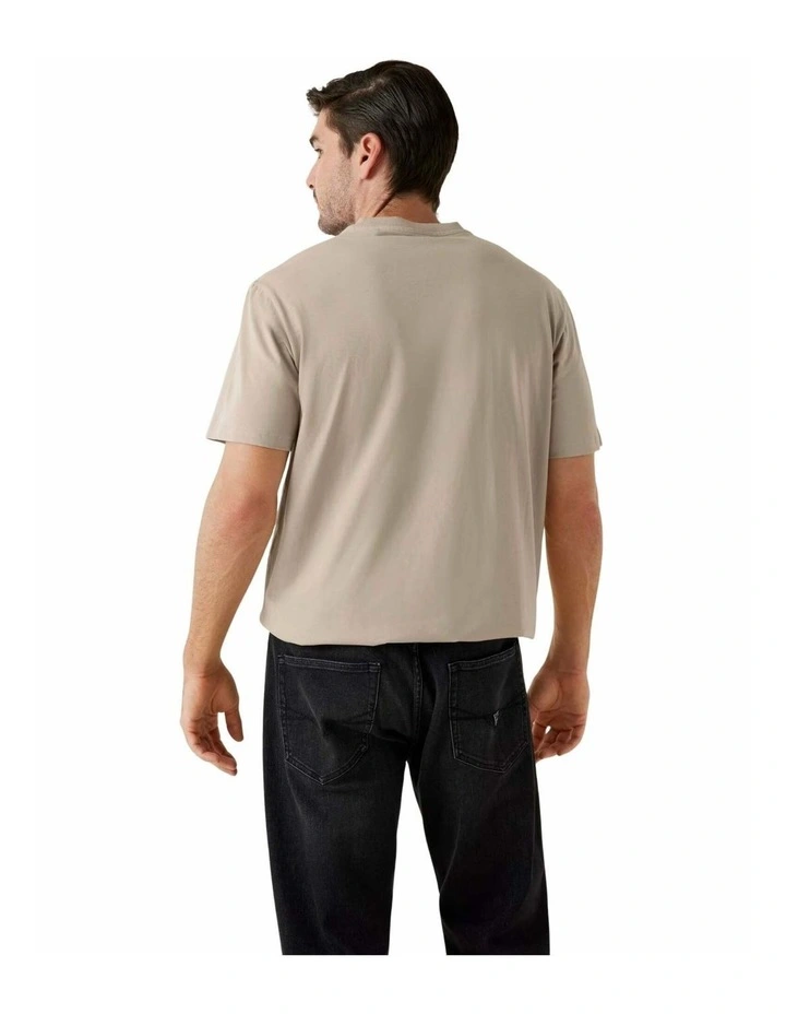 Lettering T-shirt in Beige Logo image 4