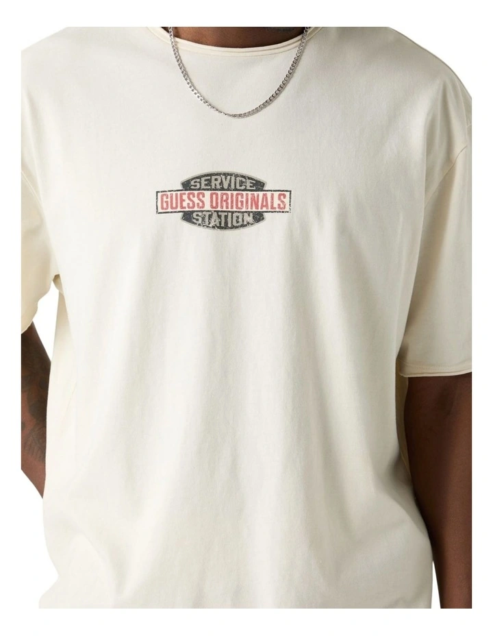 Service Station T-shirt in Beige image 4