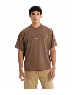 GUESS Originals Eco Applique Boxy T-Shirt in Brown
