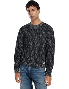 Printed Sweater in Black