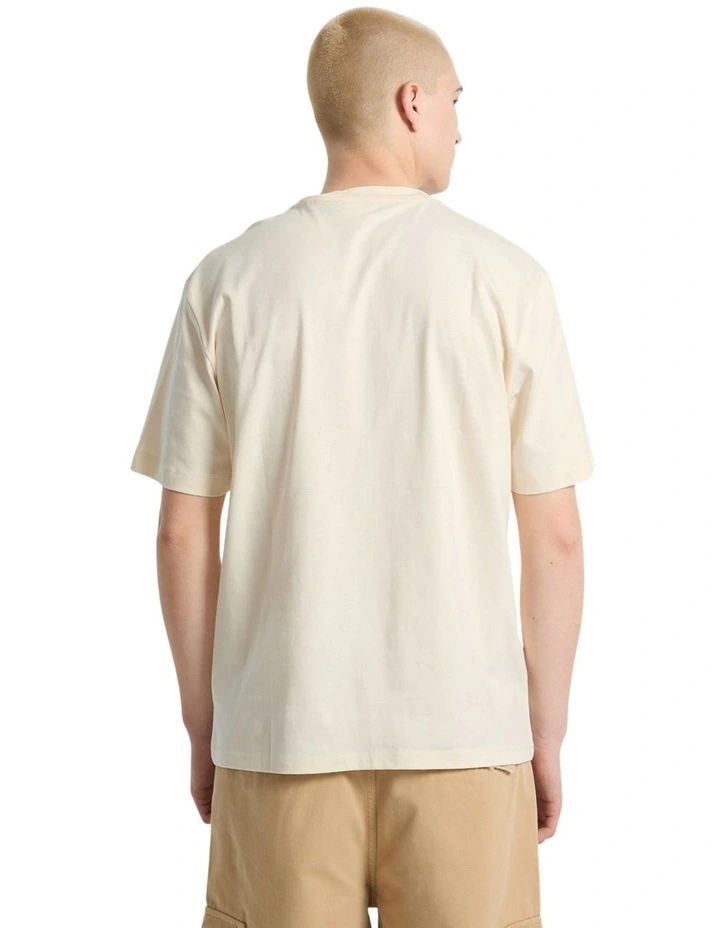 Eco Printed Muscle T-shirt in Beige image 2