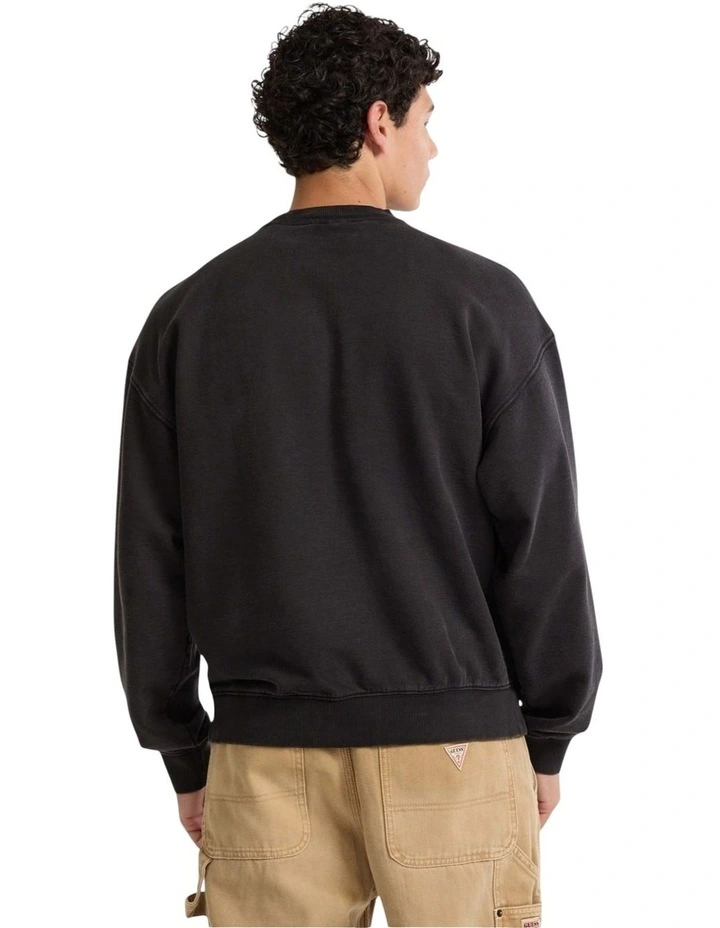 Vintage Triangle Crewneck Sweatshirt in Black image 2