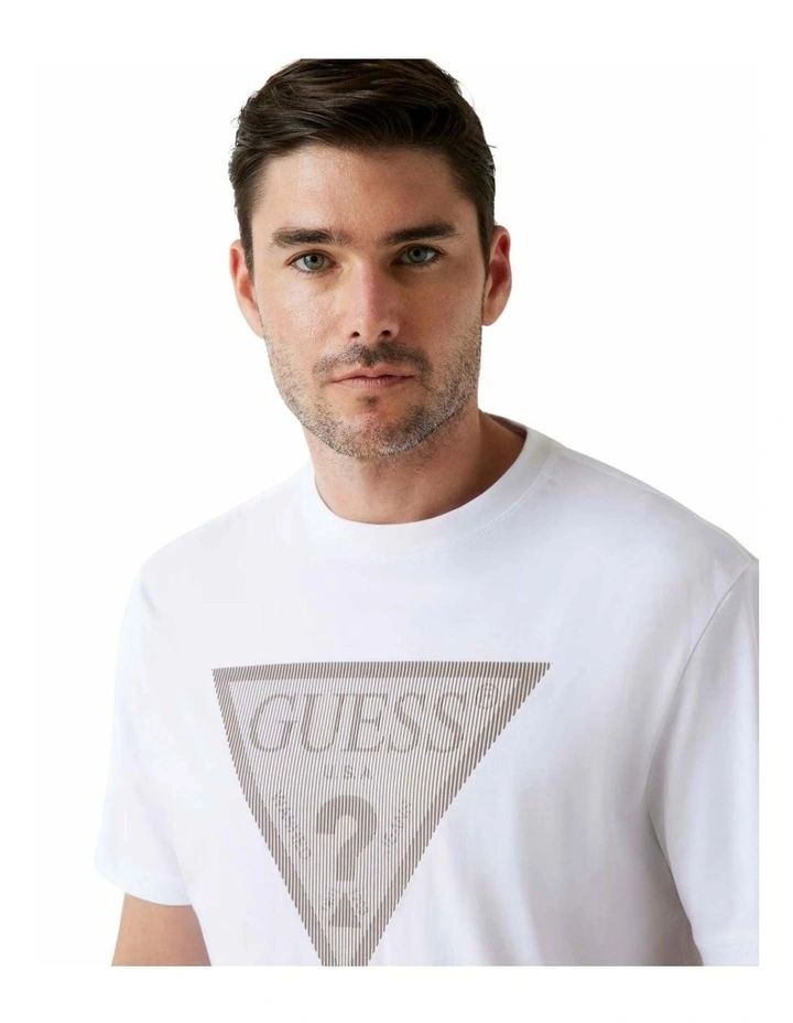 Triangle Logo T-shirt in White image 3