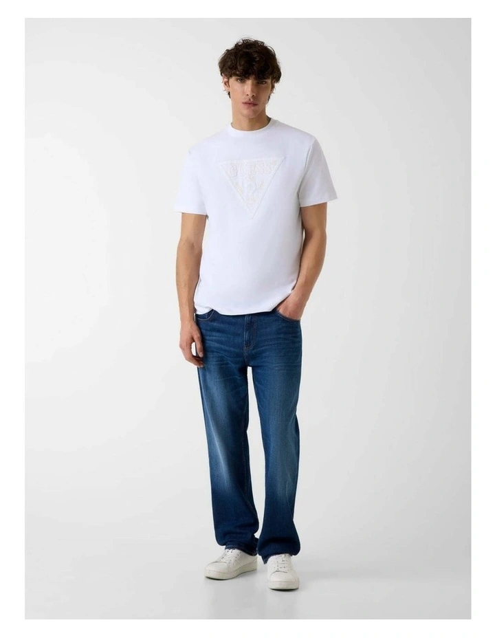 Stitchings T-shirt in White Logo image 2