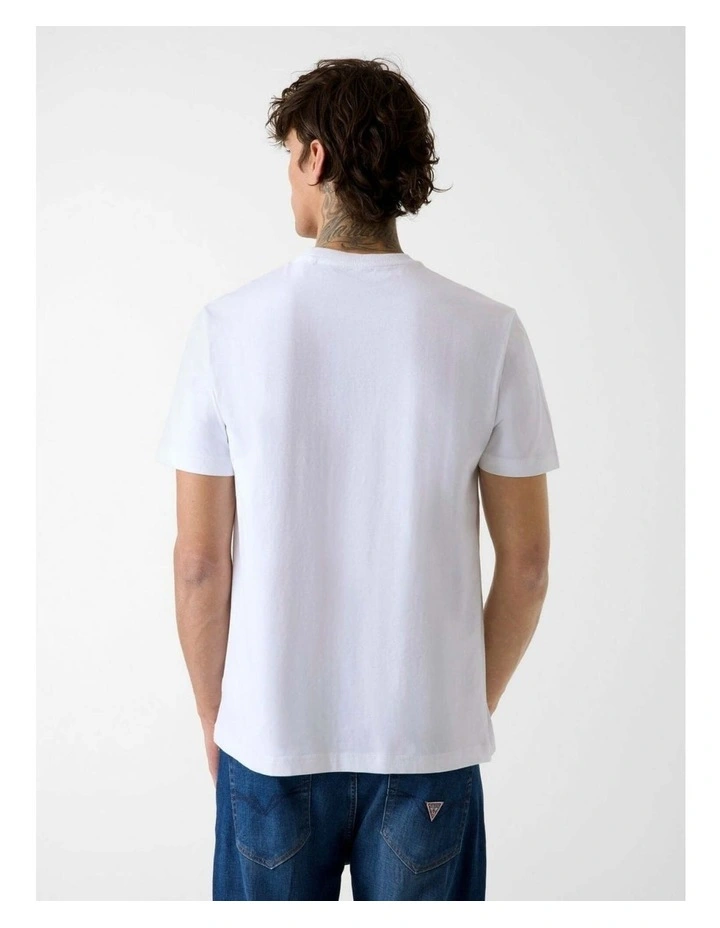 Stitchings T-shirt in White Logo image 4