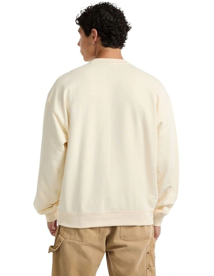 Vintage Triangle Crewneck Sweatshirt in Beige image 3