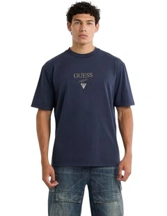Baker Logo T-Shirt in Blue