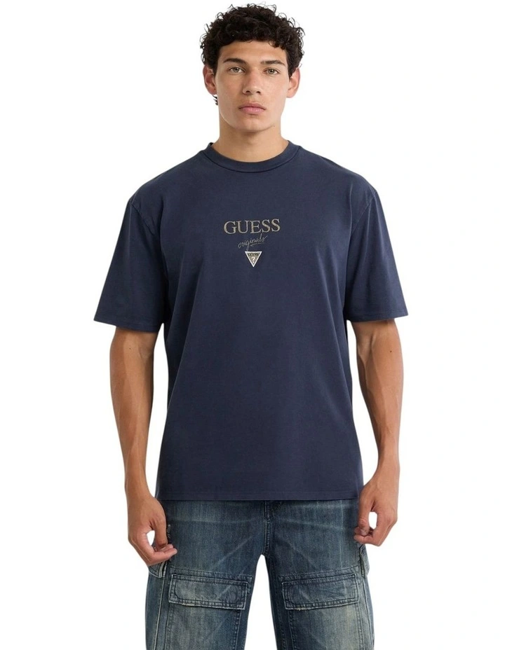 Baker Logo T-Shirt in Blue image 1