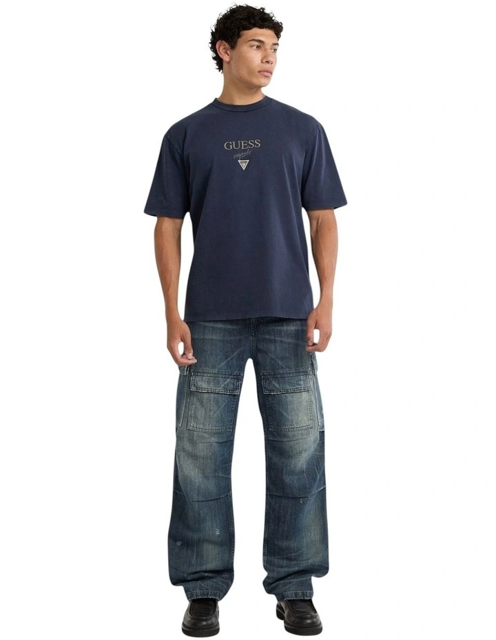 Baker Logo T-Shirt in Blue image 2