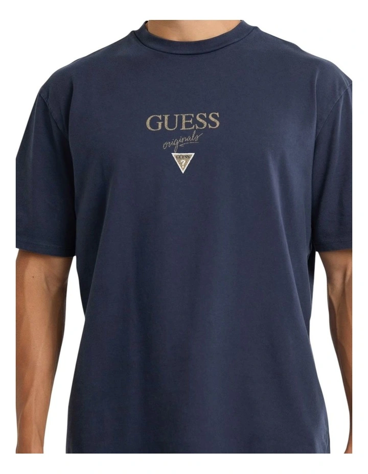 Baker Logo T-Shirt in Blue image 4