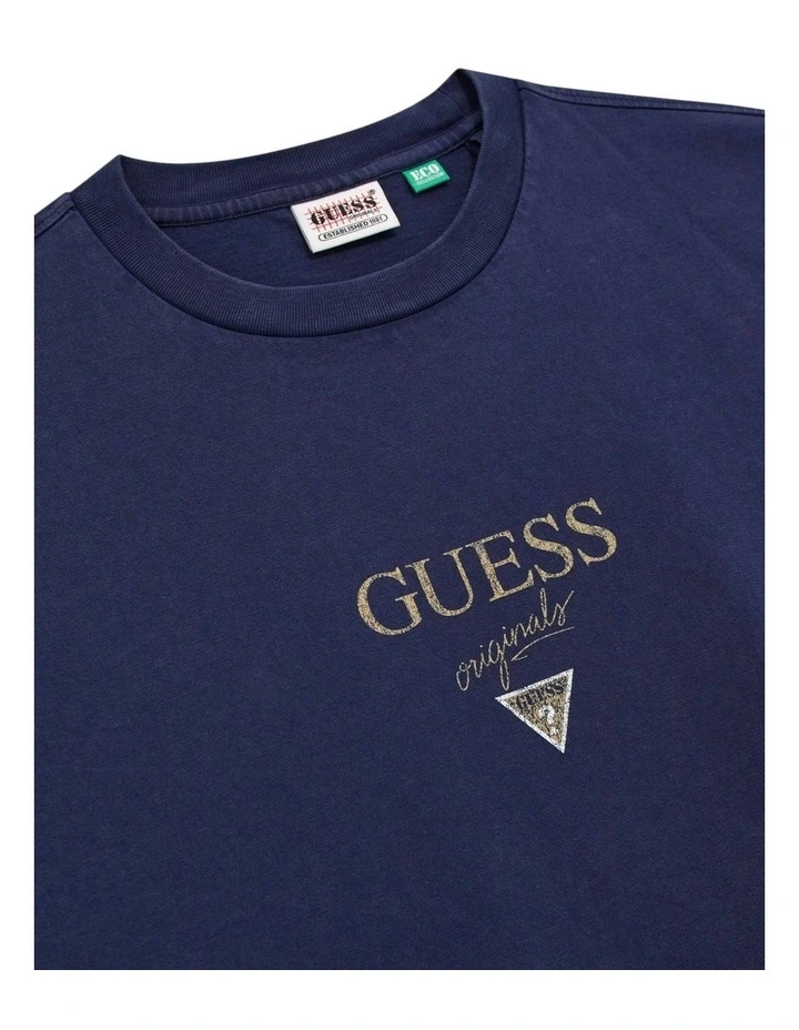 Baker Logo T-Shirt in Blue image 5