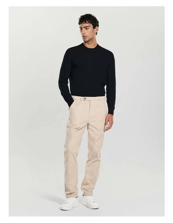 Porto Straight Pants in Beige image 2