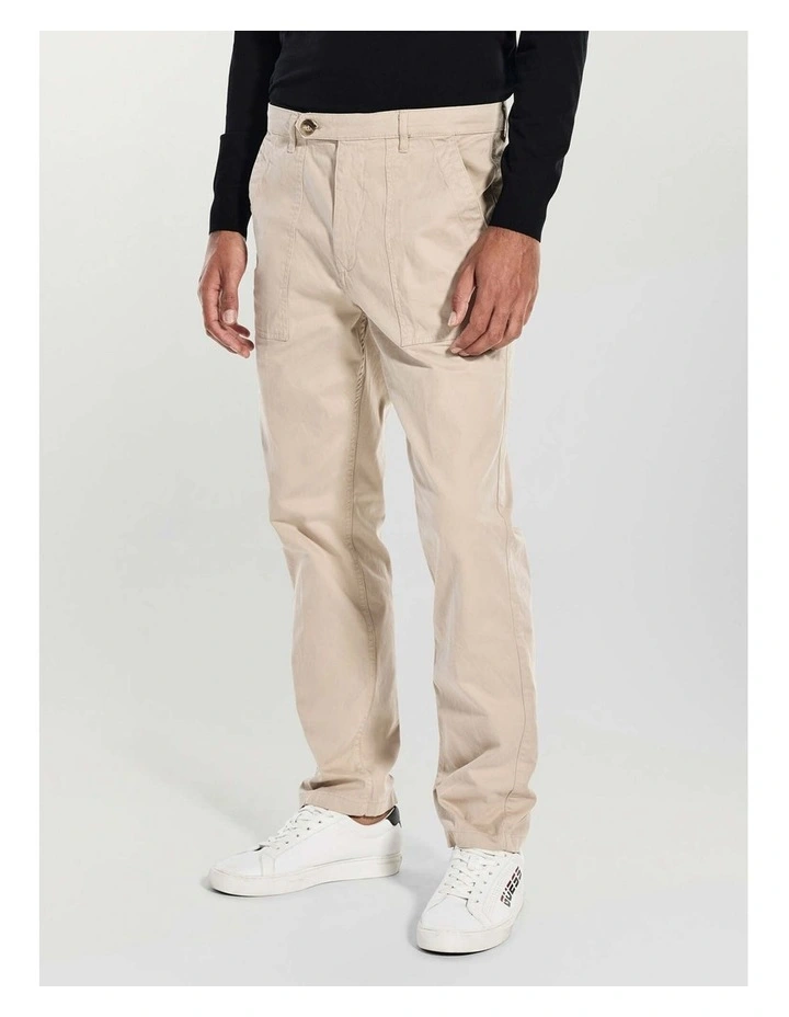 Porto Straight Pants in Beige image 3