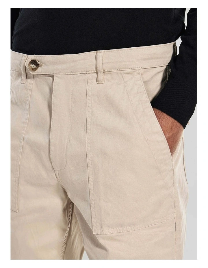 Porto Straight Pants in Beige image 4