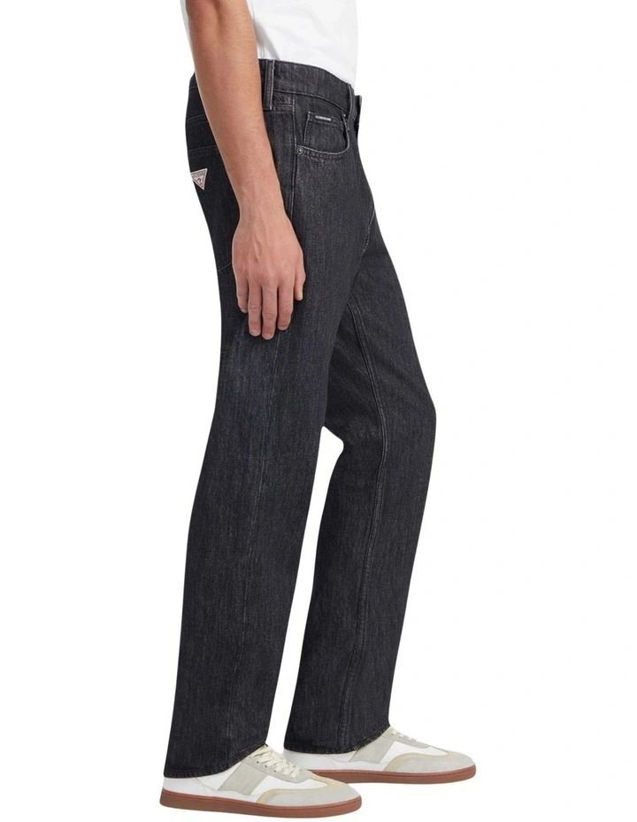 Straight Leg Jeans G16 in Black image 3