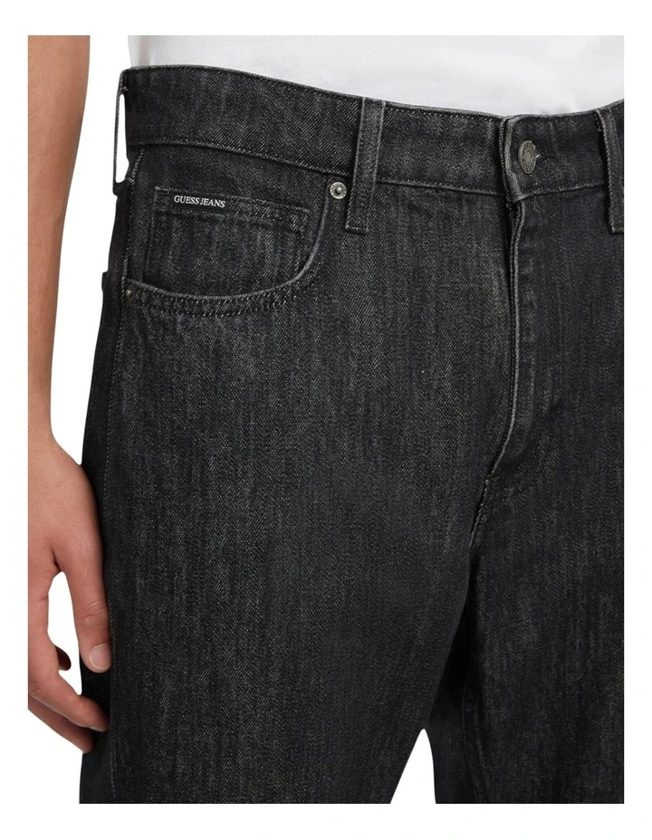 Straight Leg Jeans G16 in Black image 4
