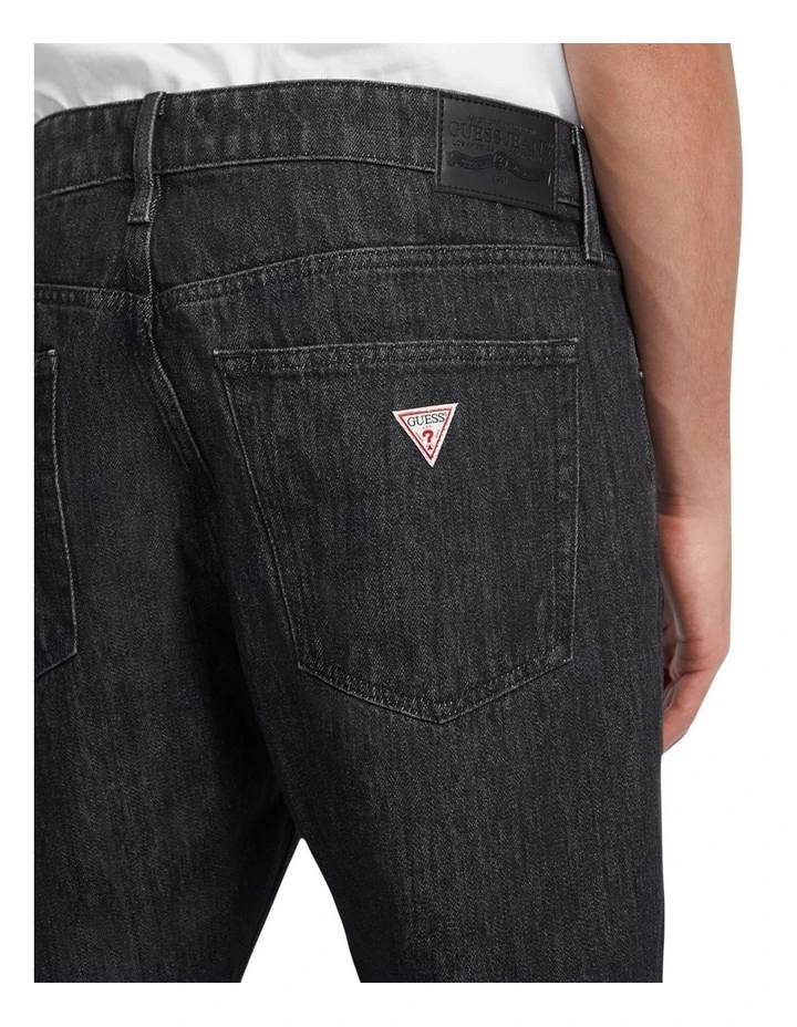 Straight Leg Jeans G16 in Black image 5