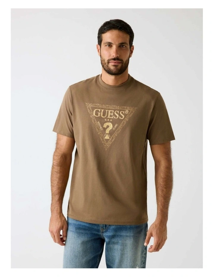 Logo T-shirt in Brown image 1