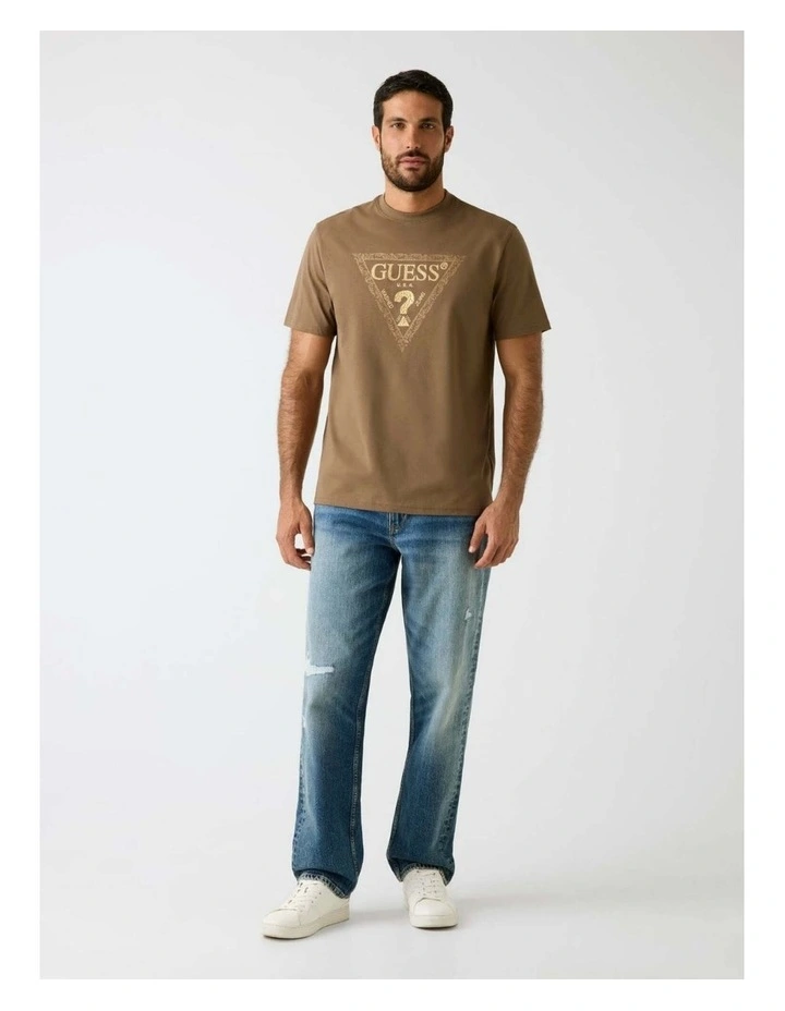 Logo T-shirt in Brown image 2