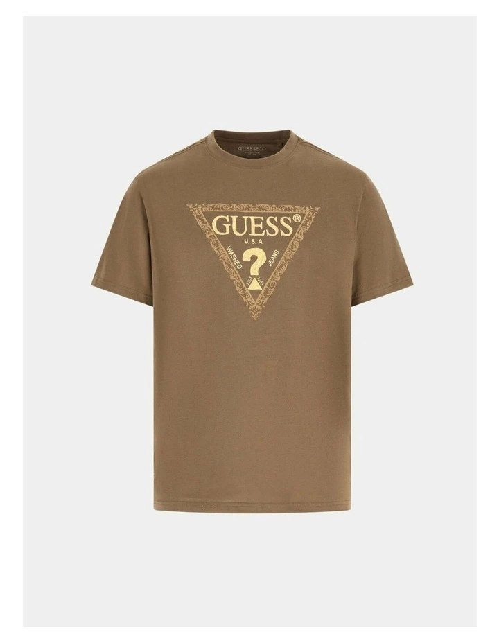 Logo T-shirt in Brown image 5