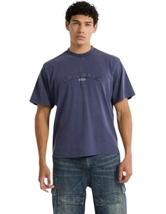 Originals Eco Applique Boxy T-Shirt in Dark Blue