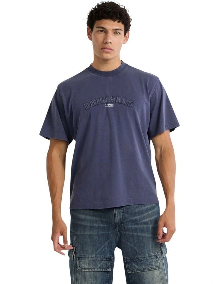 Originals Eco Applique Boxy T-Shirt in Dark Blue image 1