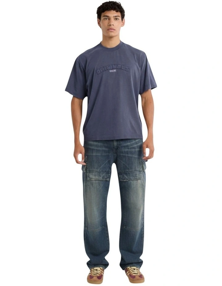 Originals Eco Applique Boxy T-Shirt in Dark Blue image 2