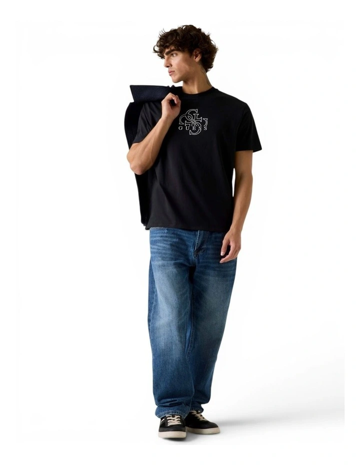 Quattro T-shirt in Black image 2