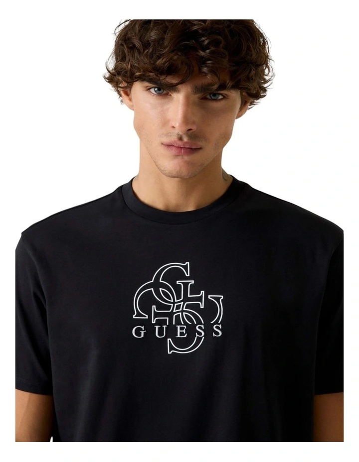 Quattro T-shirt in Black image 4