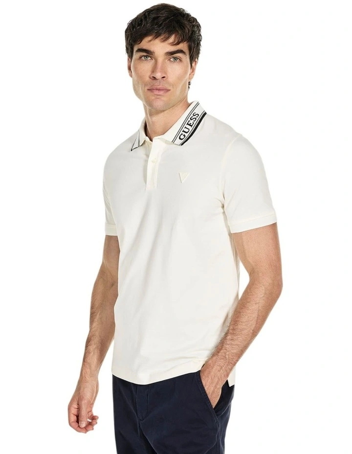 Lyle Polo Shirt in White image 3