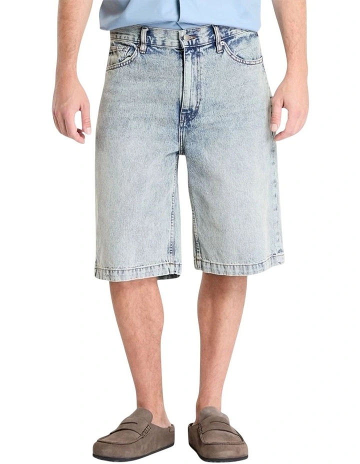 Originals Baggy Denim Short in Blue image 2