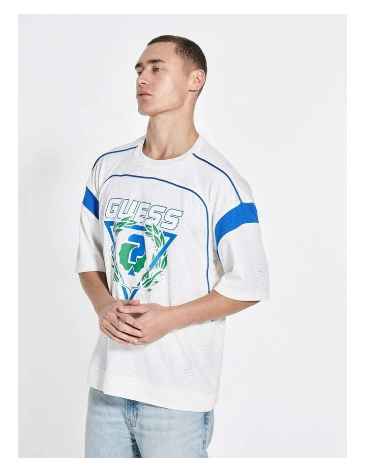 Bluflax Crew Neck T-shirt in White image 3