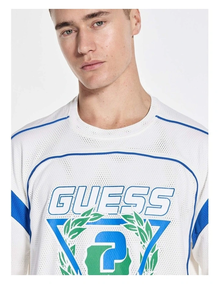 Bluflax Crew Neck T-shirt in White image 4