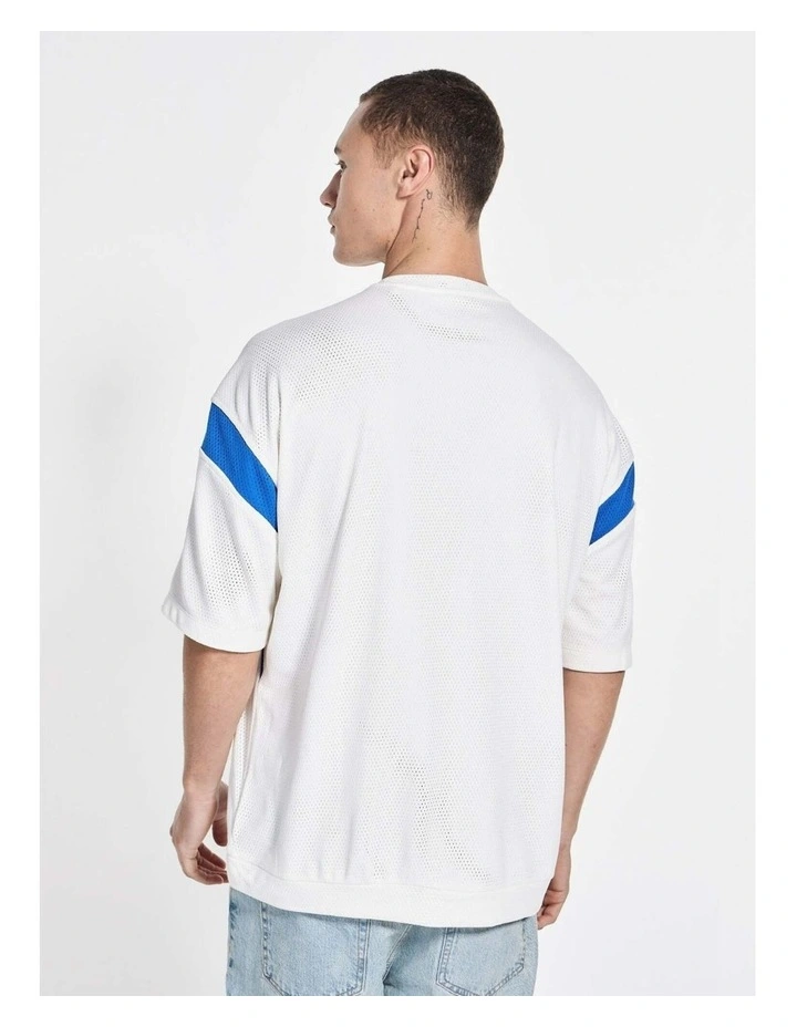Bluflax Crew Neck T-shirt in White image 5