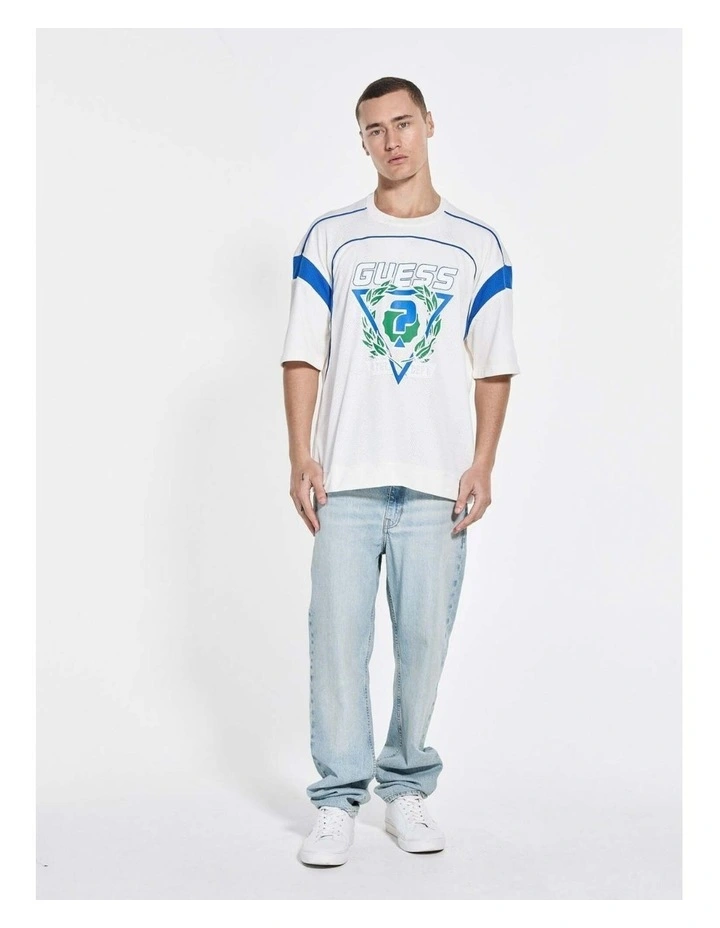 Bluflax Crew Neck T-shirt in White image 6