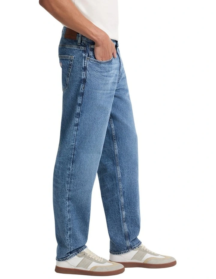Eco Relaxed Tapered Jeans G15 in Medium Wash image 3