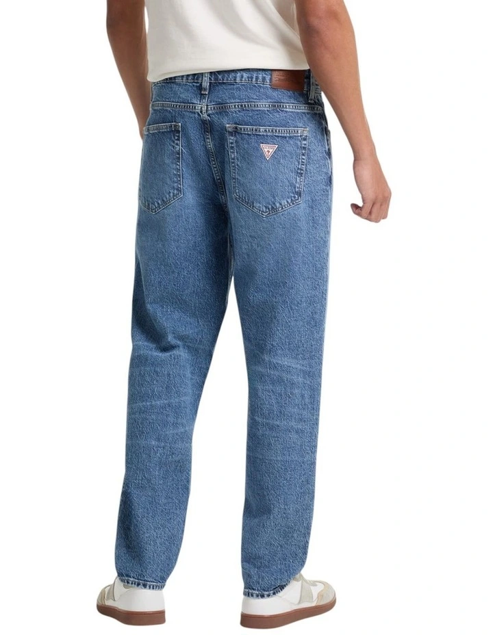 Eco Relaxed Tapered Jeans G15 in Medium Wash image 4