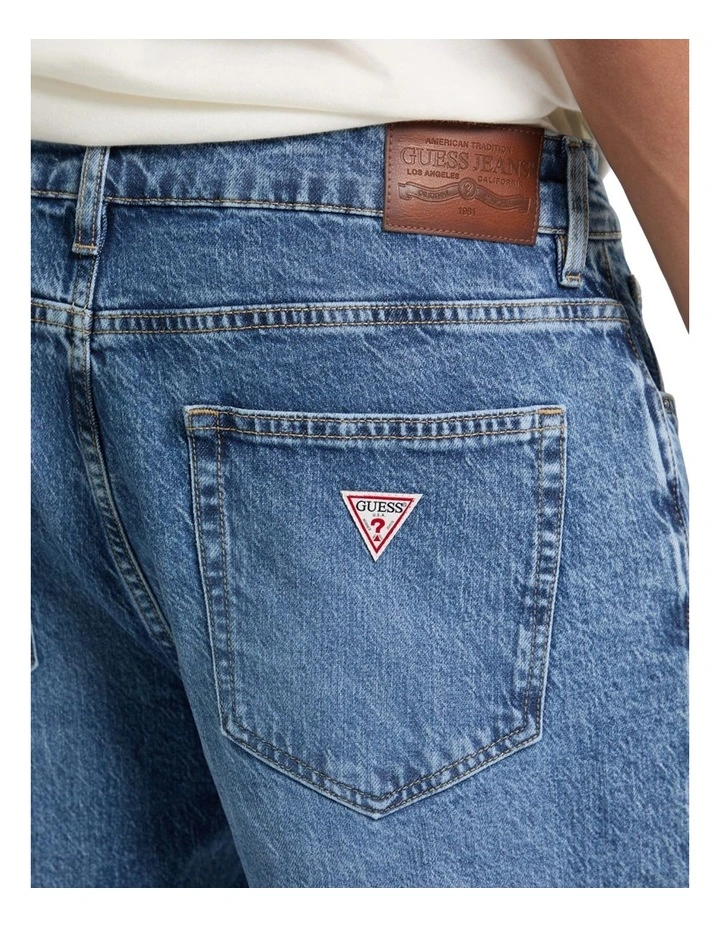 Eco Relaxed Tapered Jeans G15 in Medium Wash image 6