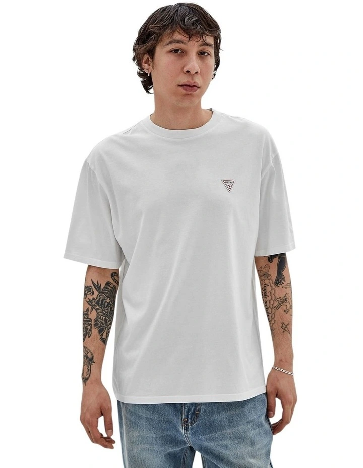 Triangle Logo Tee in White Peaks image 1