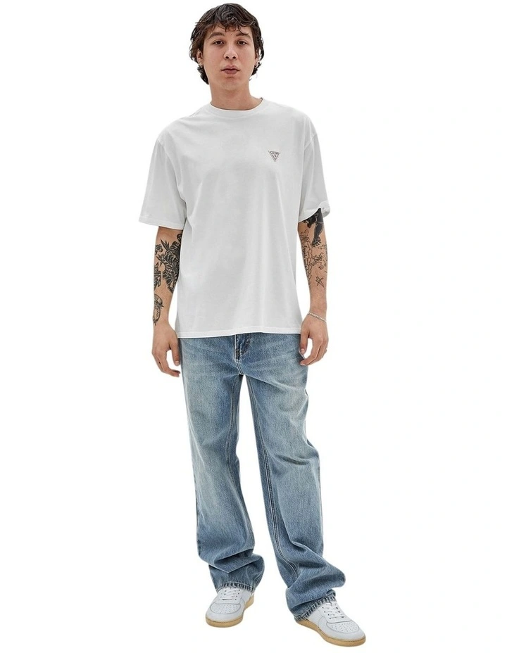 Triangle Logo Tee in White Peaks image 2