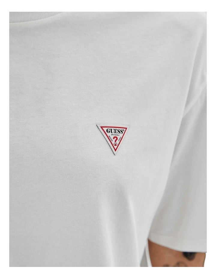 Triangle Logo Tee in White Peaks image 4