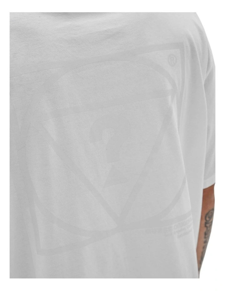 Triangle Logo Tee in White Peaks image 5