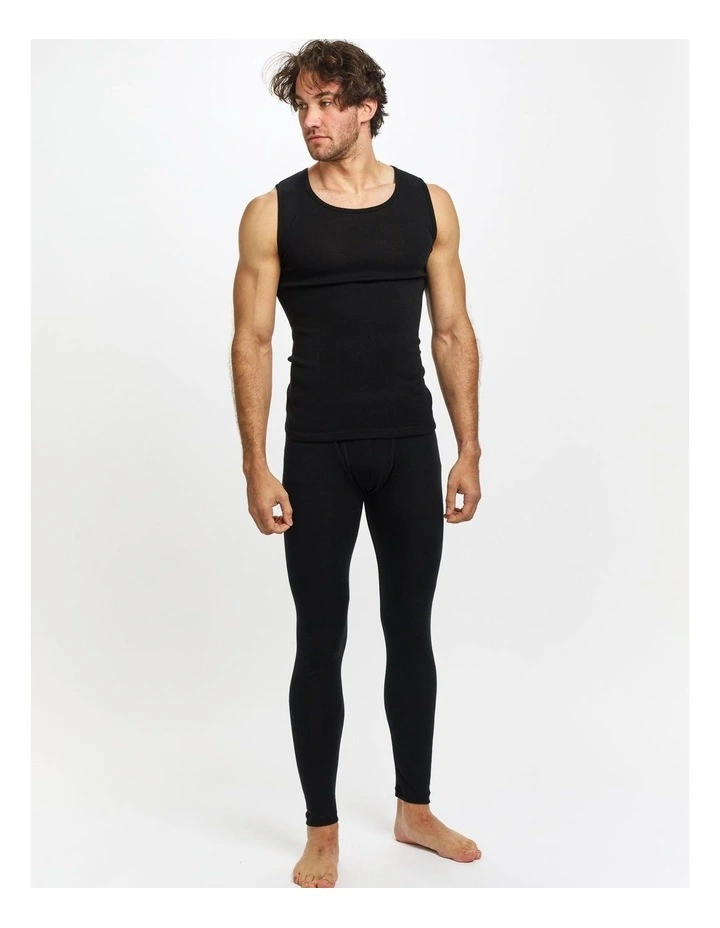 Pure Merino Wool Tank in Black image 3