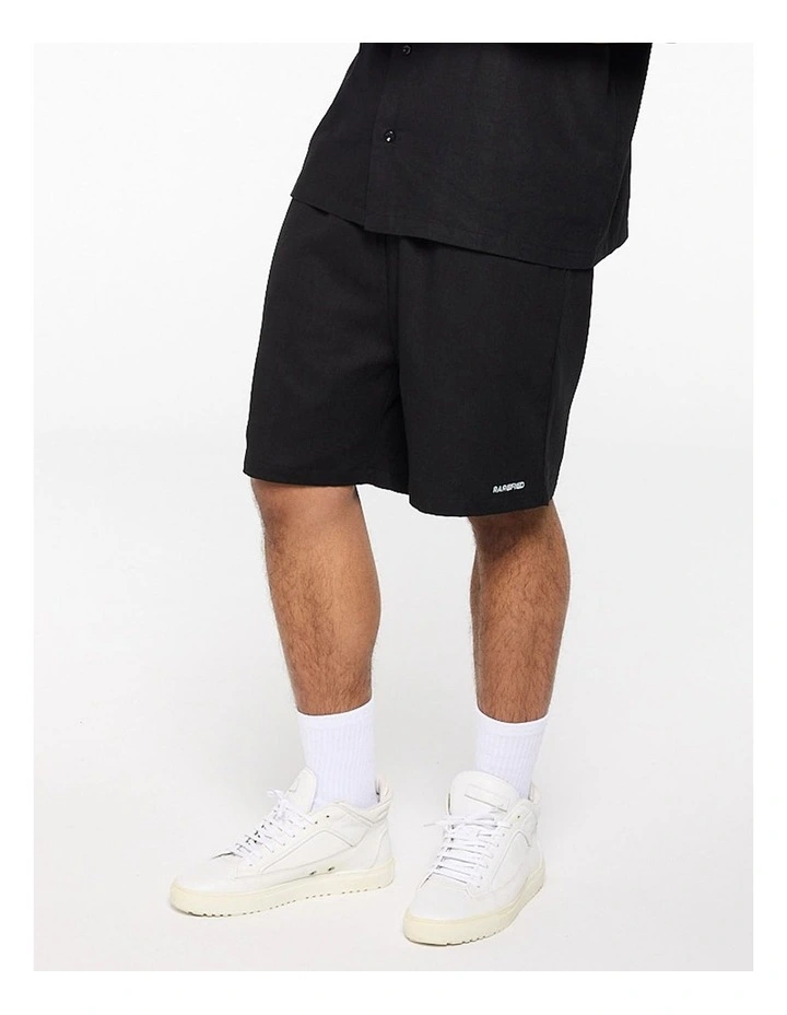 Linen Shorts in Black image 2