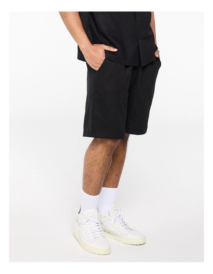 Linen Shorts in Black image 4