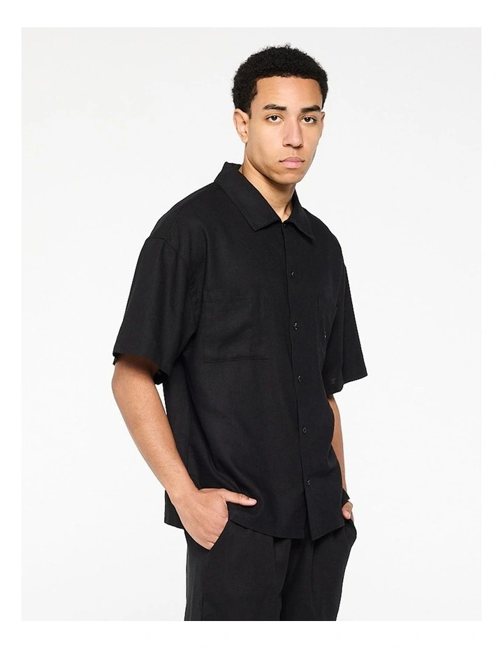 Linen Summer Shirt - Black image 2