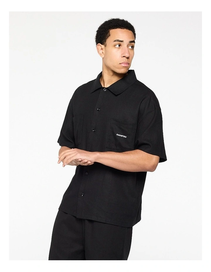 Linen Summer Shirt - Black image 3