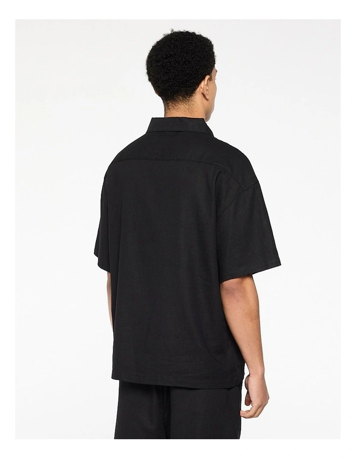 Linen Summer Shirt - Black image 4